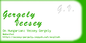 gergely vecsey business card